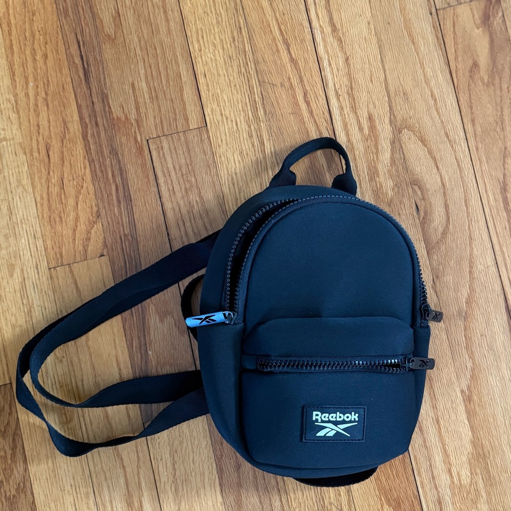 Reebok Black Mini Backpack Crossbody Bag